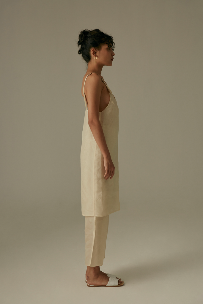 ORGANZA HIGH WAIST PANTS