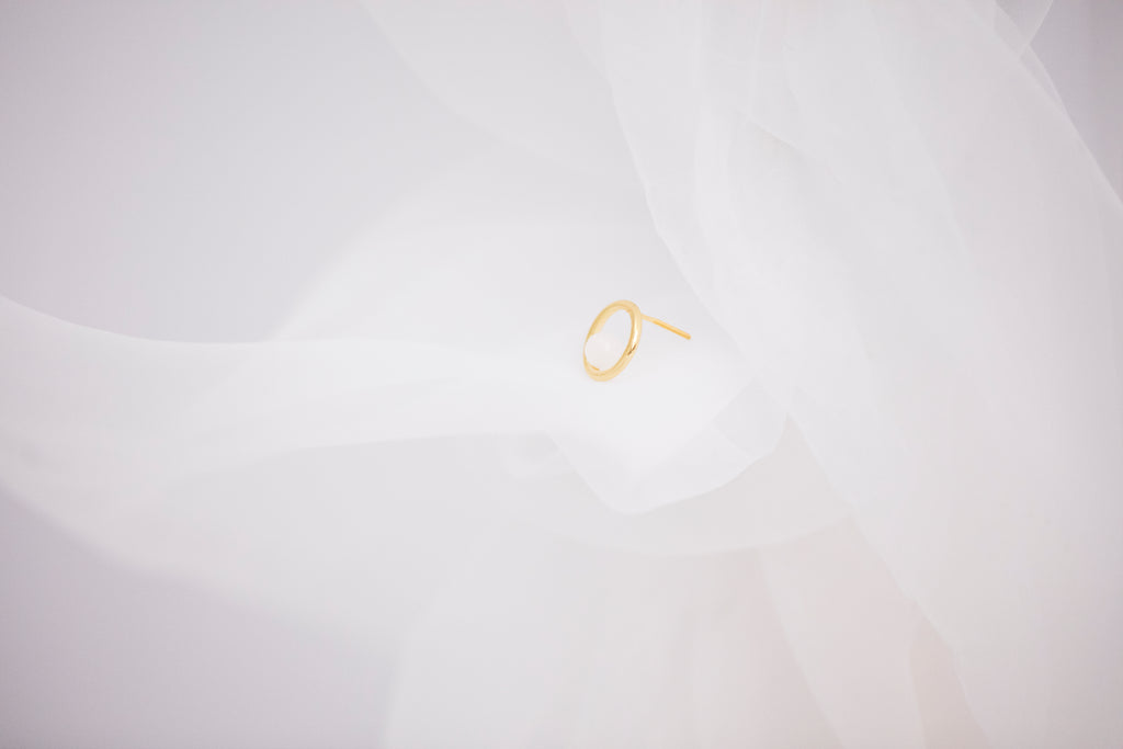 Golden New Moon Earring / Brooch