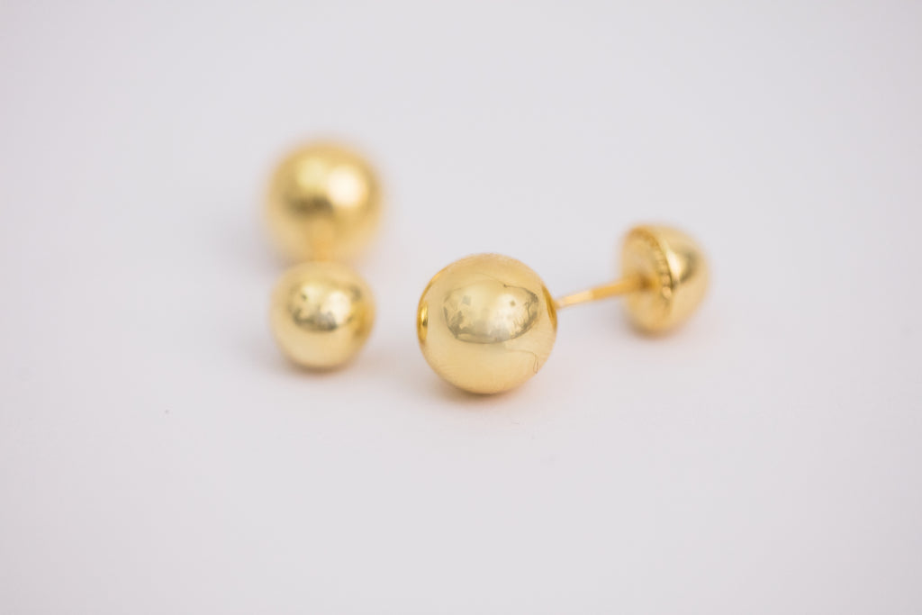 Golden Bead Earring / Brooch, Big